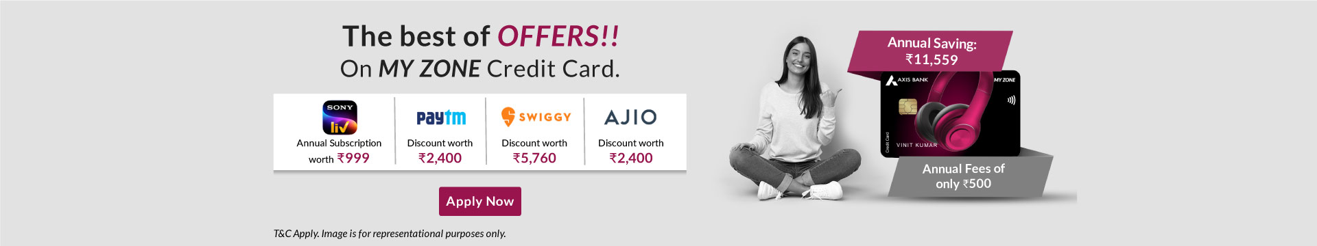Apply Now axis bank my zone credit card